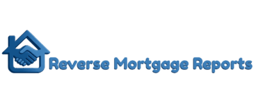 Image of a house with hands holding each other inside like a handshake. The words Reverse Mortgage Reports next to the icon.